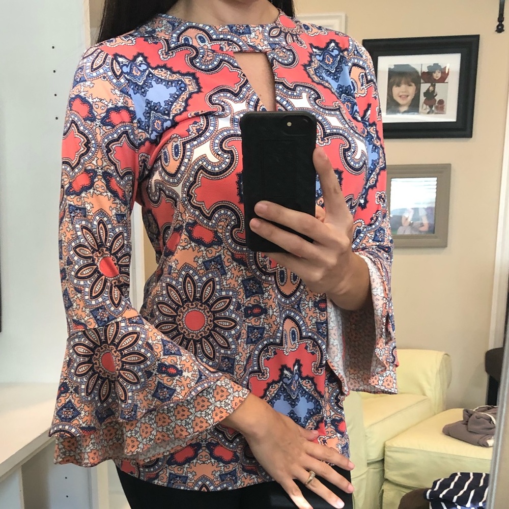 CHARTER CLUB bell sleeve blouse